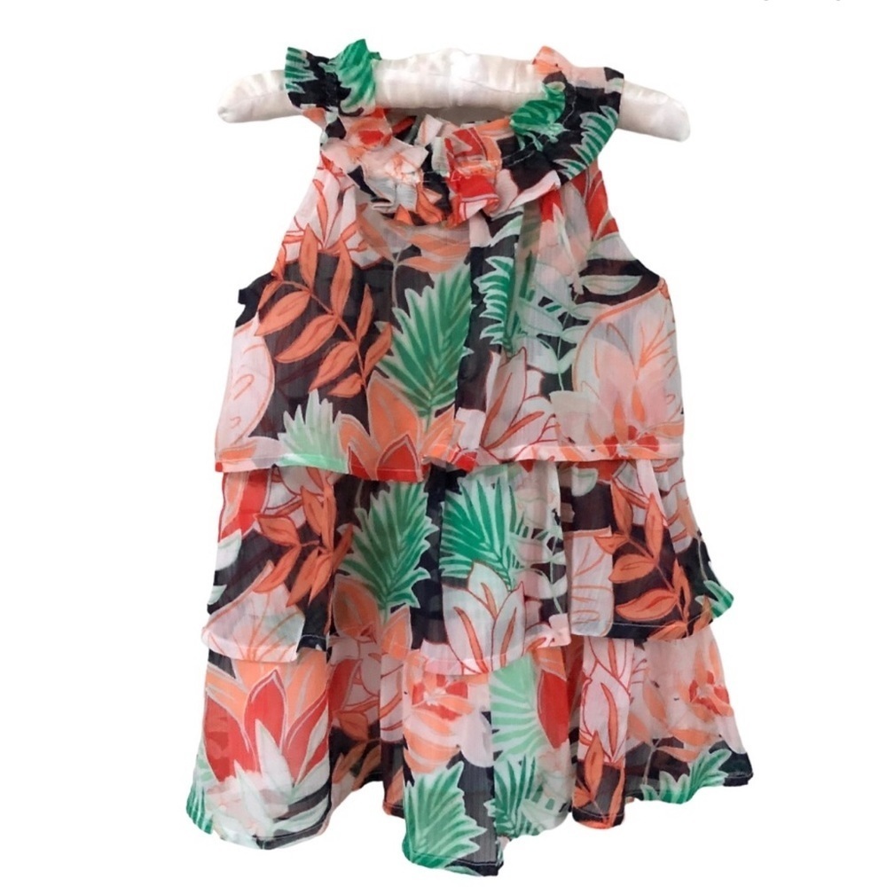 NWT Janie & Jack Ruffle Tropical Floral Dress
